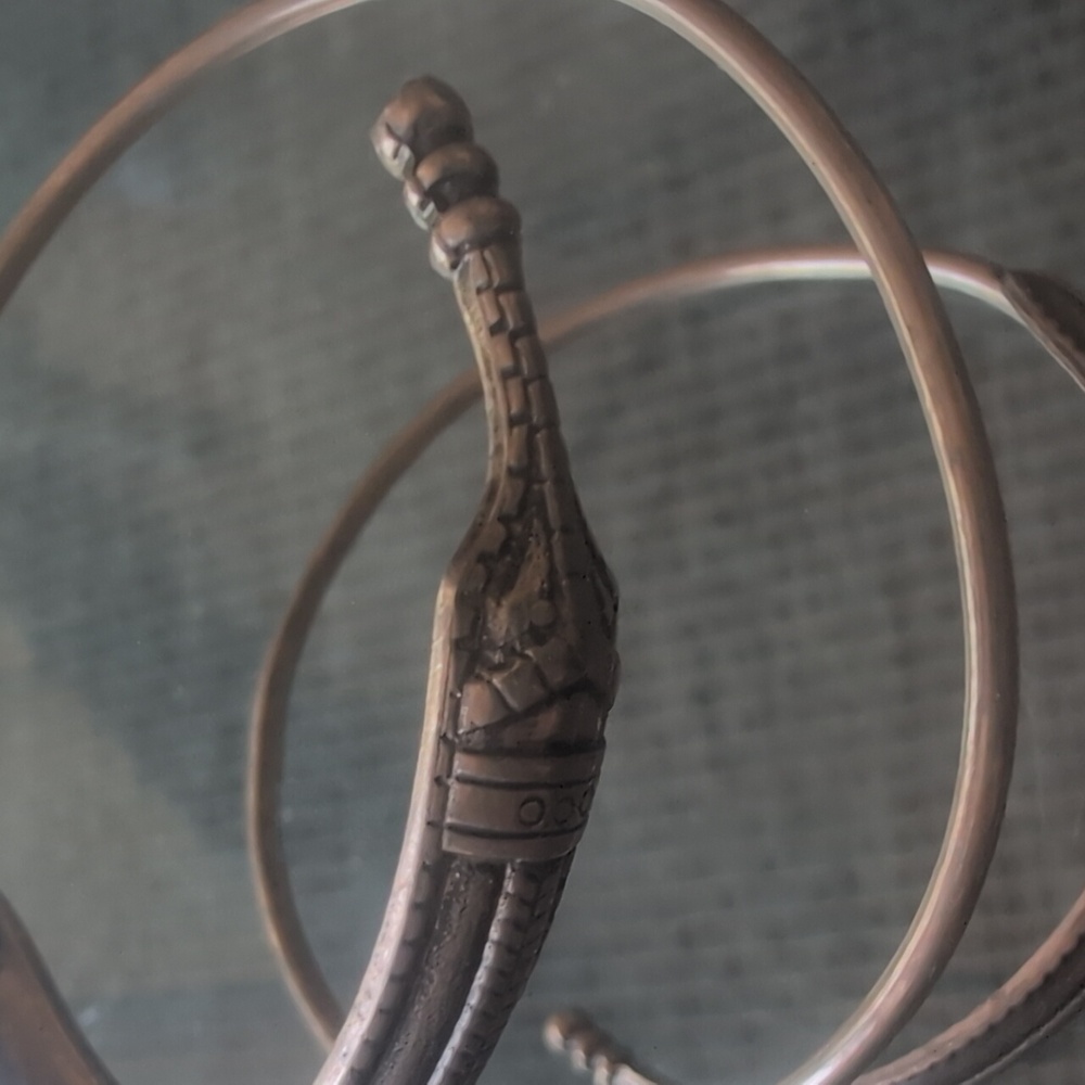 David Andersen Saga Sterling Silver Bangle Bracelet. Norse Sea Serpent. Vintage. View 3